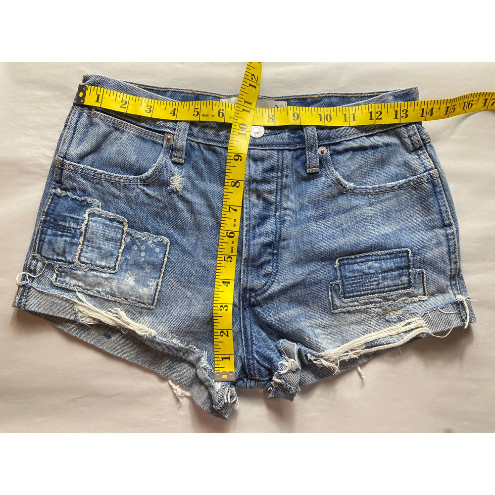 AF High Rise Distressed Button Fly Shorts 0 - Picture 3 of 5